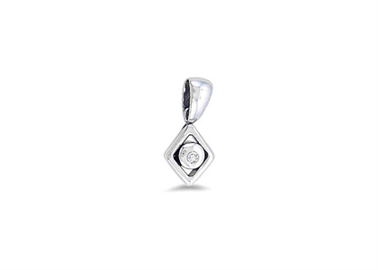 Rhodium Plated | Solitaire Stud Pendants